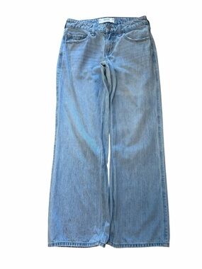 Hollister Low Rise Baggy Jeans Light Wash Size 25 Wide Leg Y2K